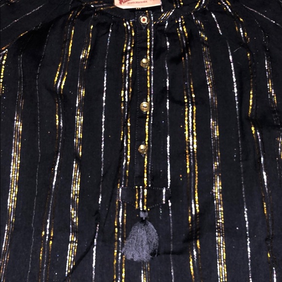 SOLD Scotch & Soda Metallic stripe cotton blouse - Picture 3 of 11